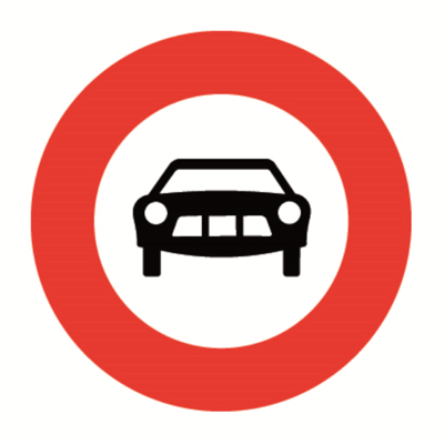 SIGNAL Nr. 2.03 Verbot für Motorwagen