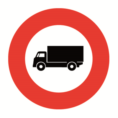 SIGNAL Nr. 2.07 Verbot für Lastwagen