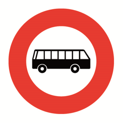 SIGNAL Nr. 2.08 Verbot für Gesellschaftswagen