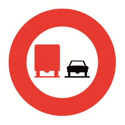 SIGNAL Nr. 2.45 Überholen für Lastwagen verboten