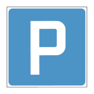 SIGNAL Nr. 4.17 Parkieren gestattet