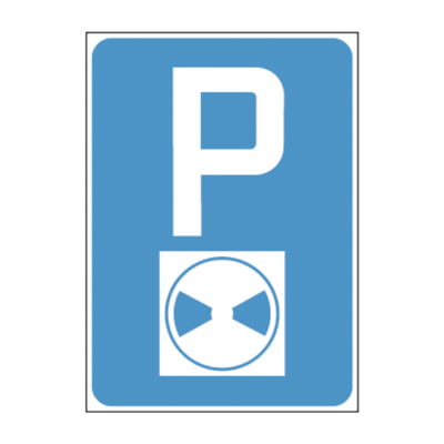 SIGNAL Nr. 4.18 Parkieren mit Parkscheibe